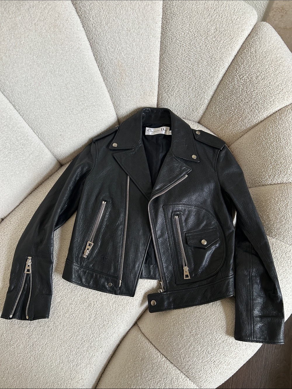 Dior Classic Black Leather Biker Jacket